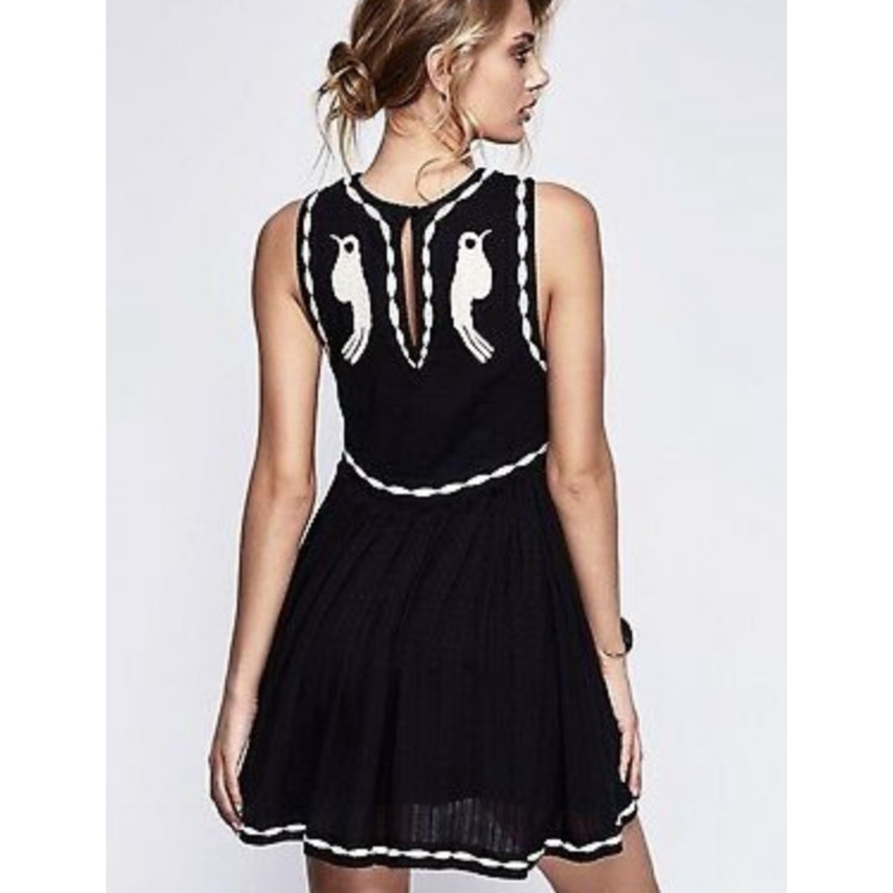 Free People Birds of a Feather Embroidered Dress